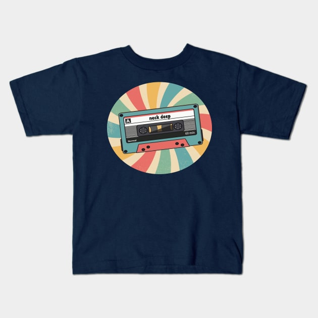 retro neck deep Kids T-Shirt by Saha Paloma Ilustra